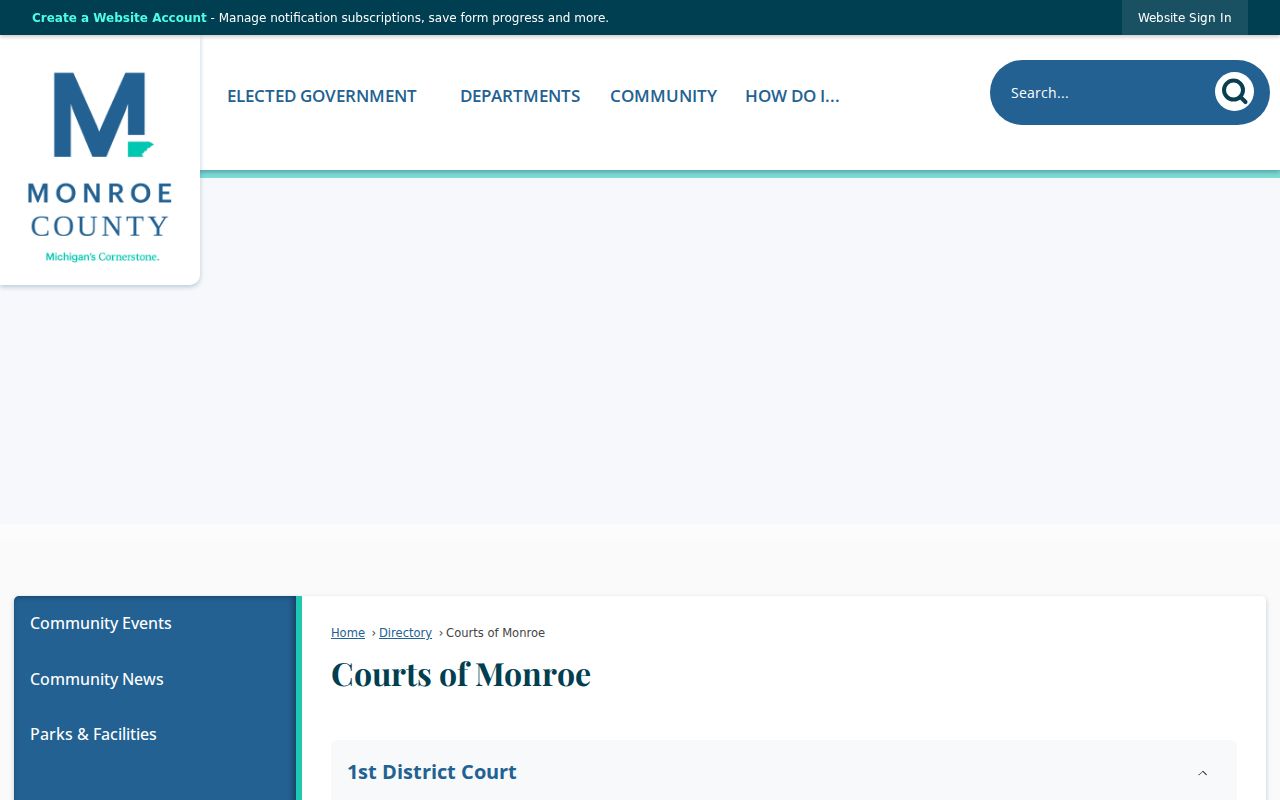 Monroe County court docket public court staff directory