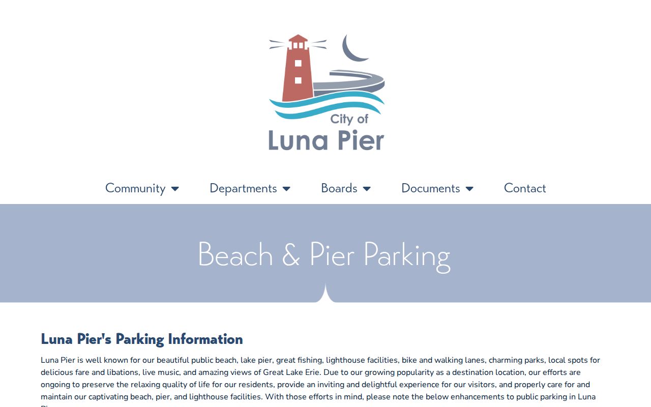 Luna Pier court docket parking administration source